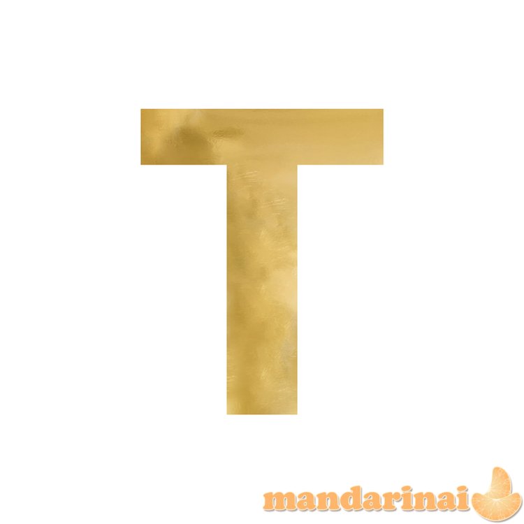 Mirror letter T , gold, 48x60 cm