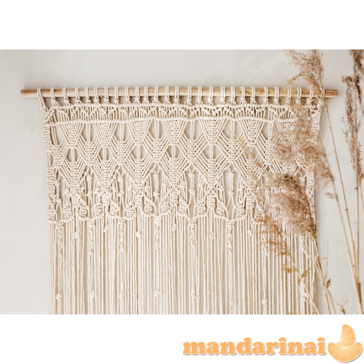 Macrame, off-white, 94.5x171cm