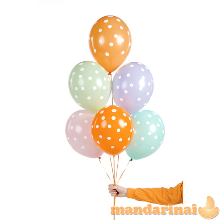 Balloons 30 cm, Dots, mix (1 pkt / 50 pc.)