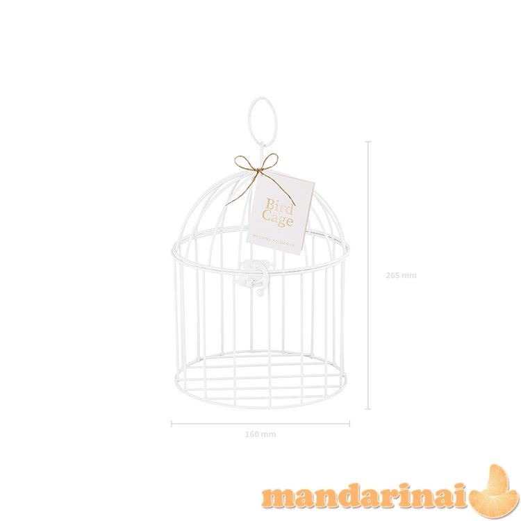 Decorative bird cage, 24 cm, white