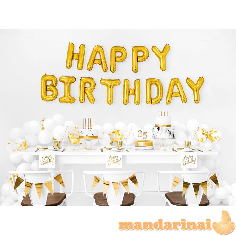 Birthday candles, plain, gold, 12.5cm (1 pkt / 12 pc.)