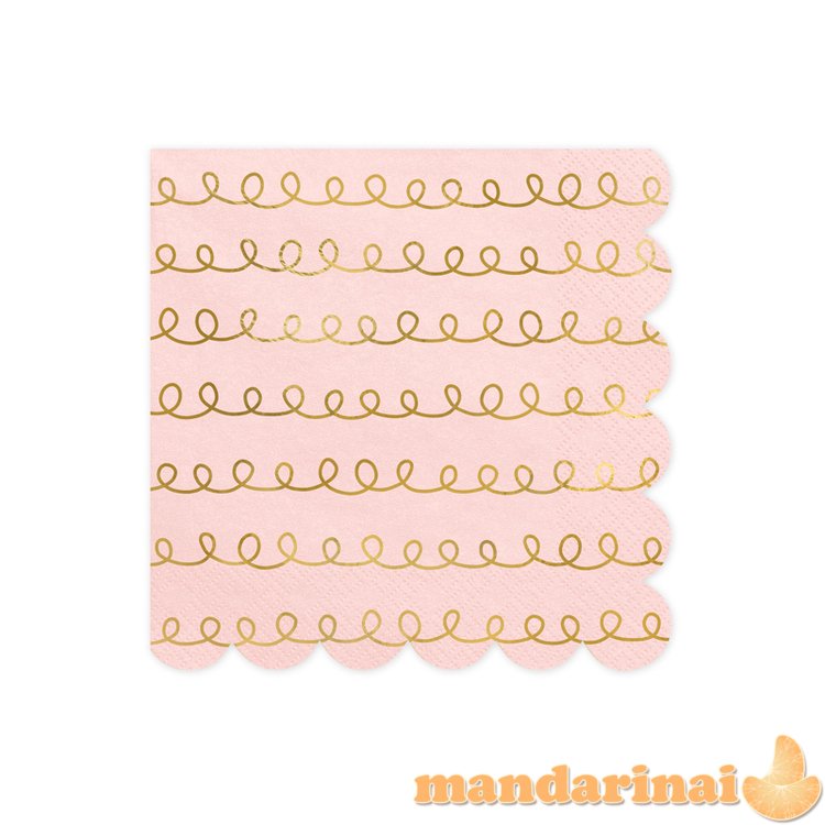 Napkins Tracing Patterns, light powder pink, 32x32cm (1 pkt / 20 pc.)