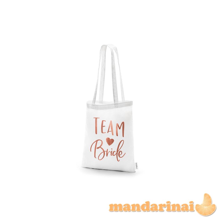 Tote bag - Team bride, white, 39x42cm