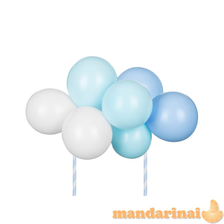 Balloon cake topper, blue, 29 cm