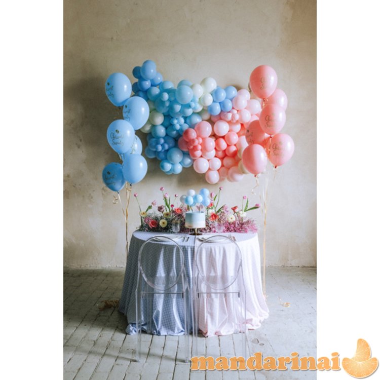 Balloon cake topper, blue, 29 cm