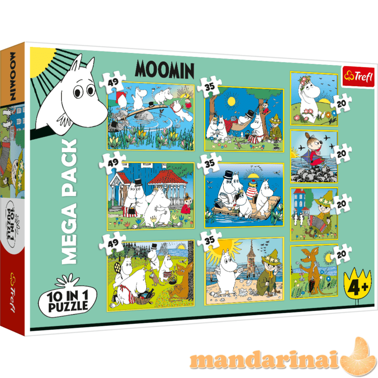 Dėlionių rinkinysTrefl Moomin, 10 in 1