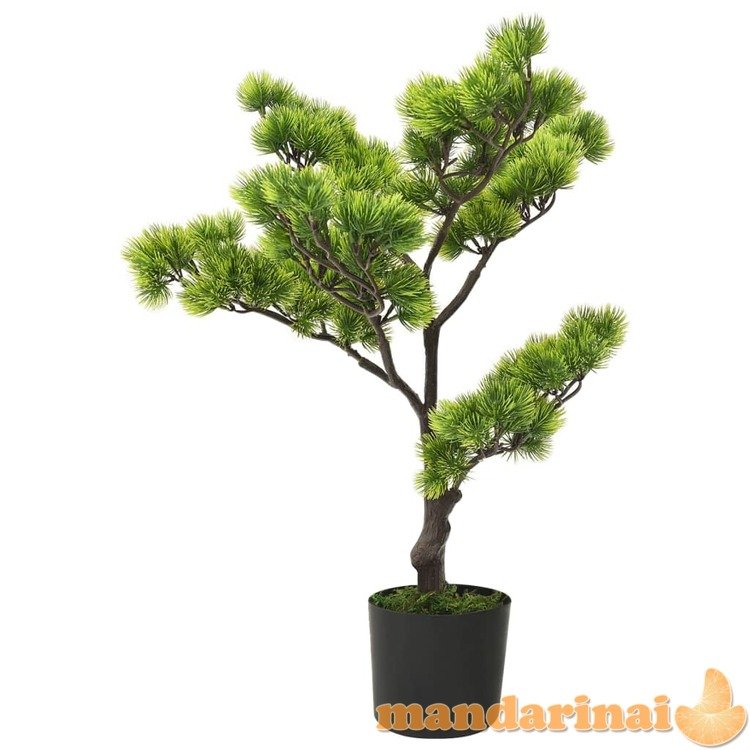 Dirbtinis pinus bonsai medelis su vazonu, 60cm, žalios spalvos