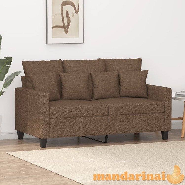 Dvivietė sofa, rudos spalvos, 120cm, audinys