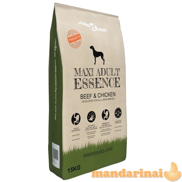 Sausas maistas šunims, maxi adult essence beef & chicken, 15kg