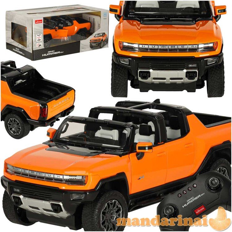 RC automobilis 1:16 Hummer EV oranžinė