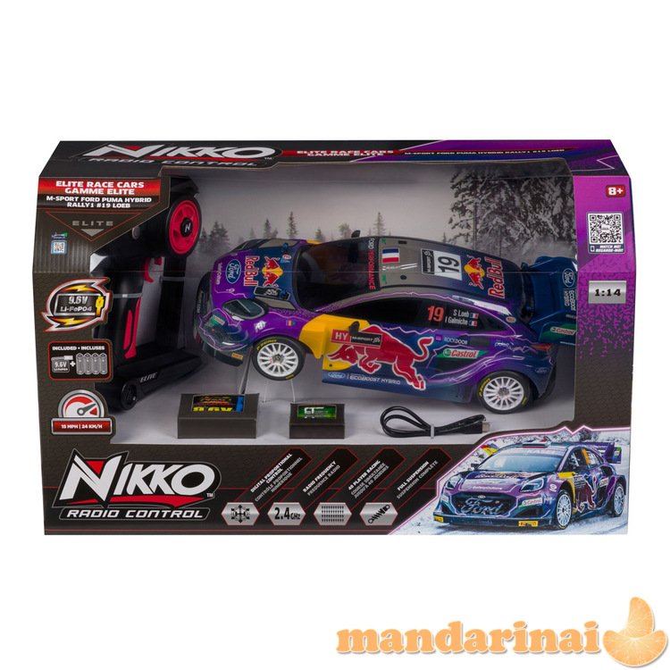 NIKKO RC automobilis M-Sport Ford Puma #19 Loeb, 1:14