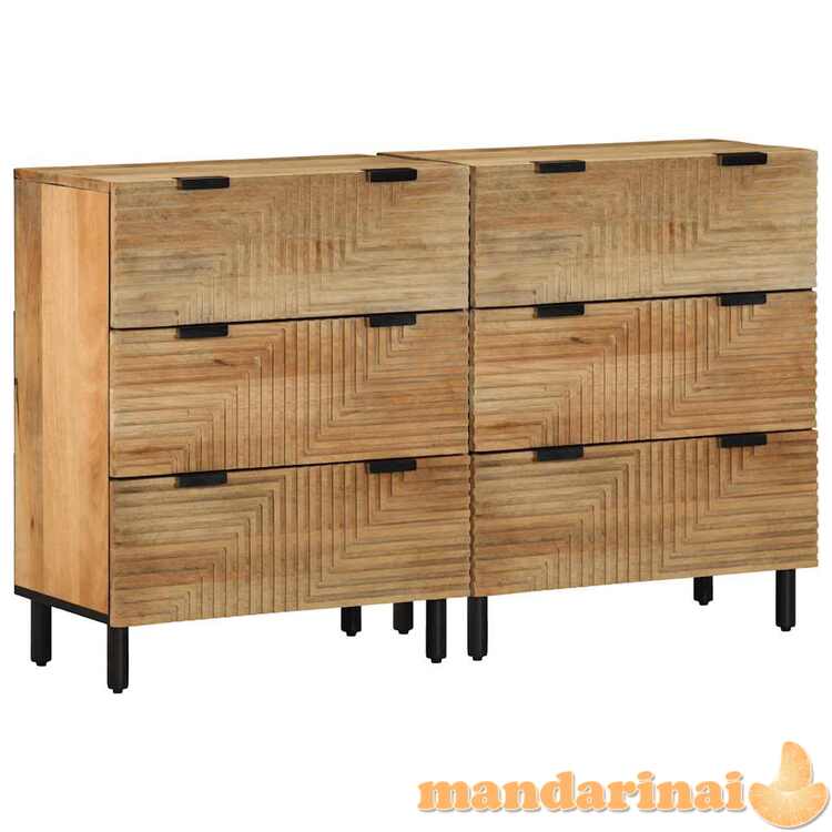 Indaujos 2 vnt ruda 60x33x75 cm medžio masyvo mango