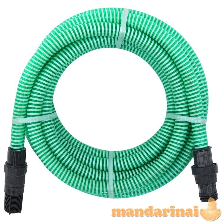 Siurbimo žarna su pvc jungtimis, žalios spalvos, 10m, 22mm