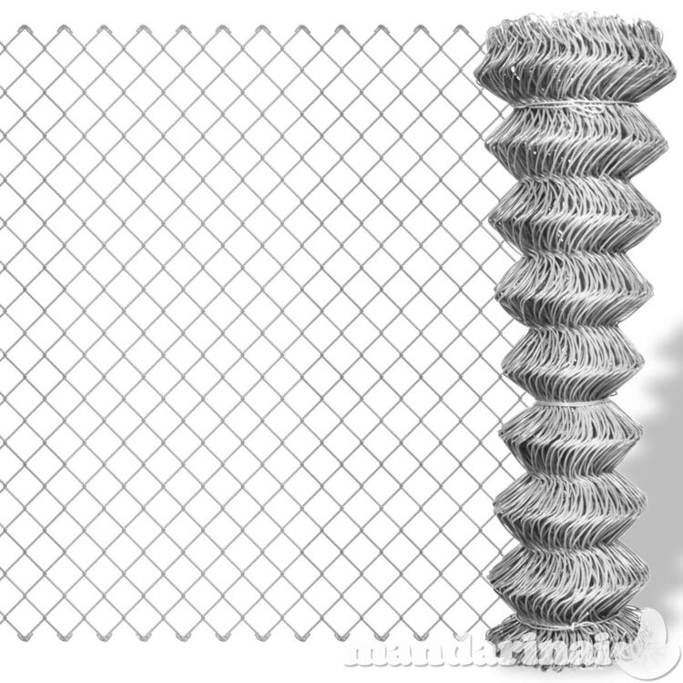 Tinklinė tvora, sidabro sp., 25x1,25m, cinkuotas plienas