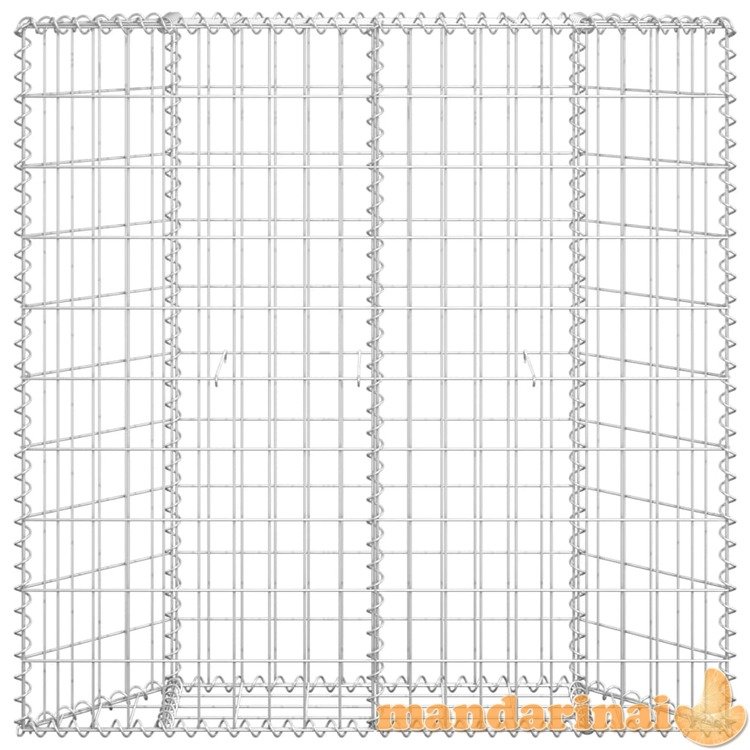 Gabiono vazonas, 100x20x100cm, galvanizuotas plienas, aukštas