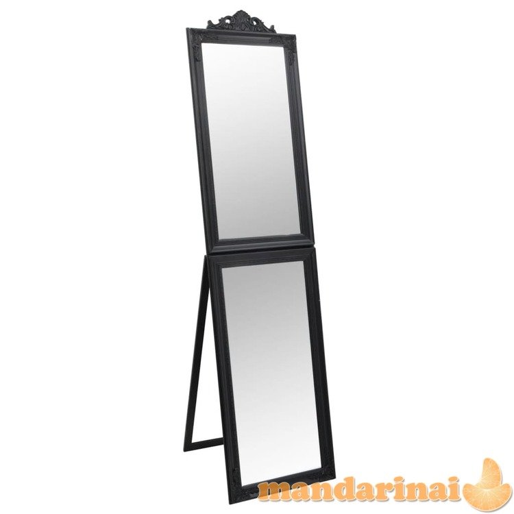 Laisvai pastatomas veidrodis, juodos spalvos, 40x160cm
