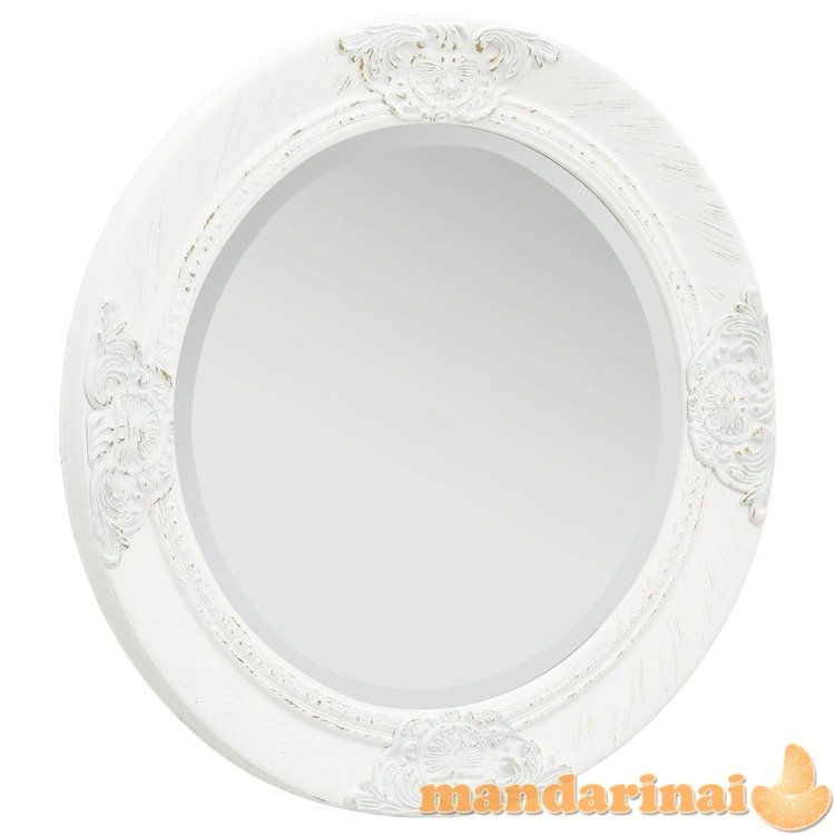 Sieninis veidrodis, baltos spalvos, 50cm, barokinio stiliaus