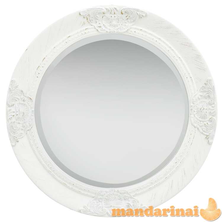 Sieninis veidrodis, baltos spalvos, 50cm, barokinio stiliaus
