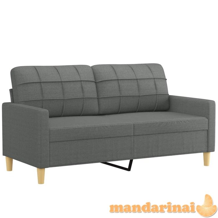 Dvivietė sofa, tamsiai pilkos spalvos, 140cm, audinys