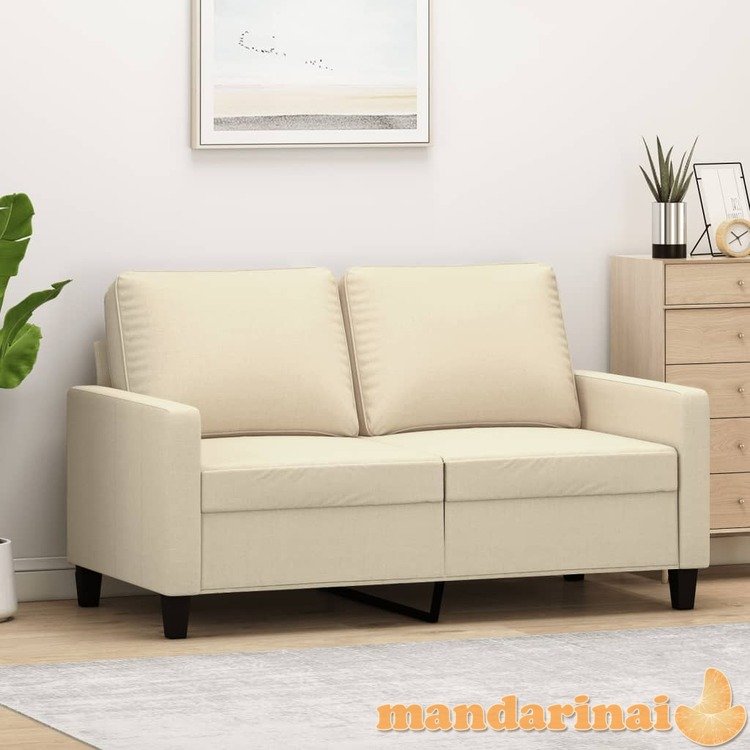 Dvivietė sofa, kreminės spalvos, 120cm, audinys