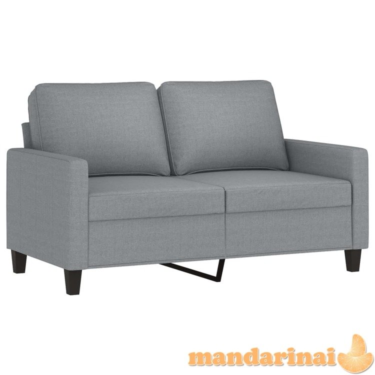 Dvivietė sofa, šviesiai pilkos spalvos, 120cm, audinys