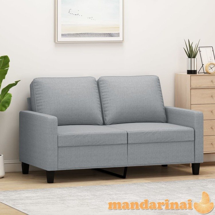 Dvivietė sofa, šviesiai pilkos spalvos, 120cm, audinys