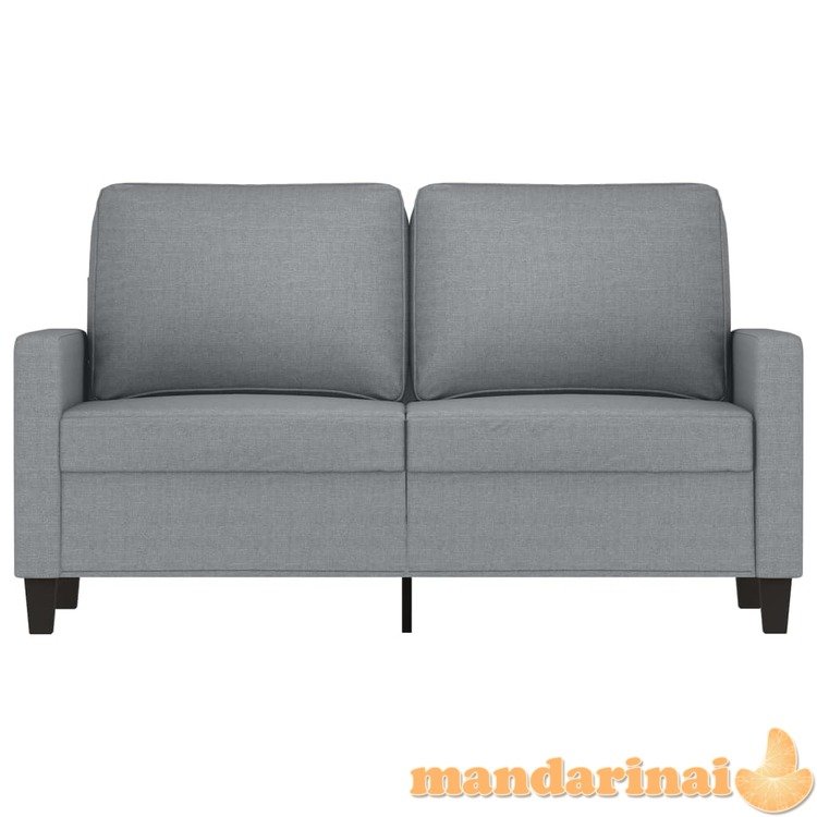 Dvivietė sofa, šviesiai pilkos spalvos, 120cm, audinys