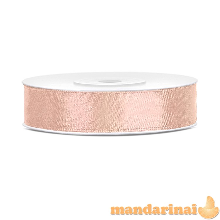 Satin Ribbon, light peach, 12mm/25m (1 pc. / 25 lm)