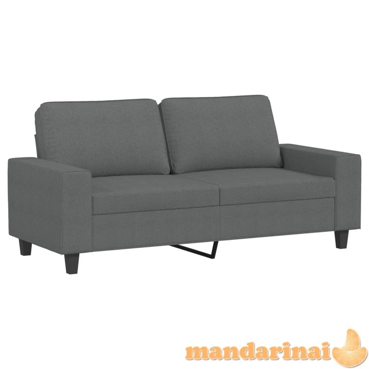 Dvivietė sofa, tamsiai pilkos spalvos, 140cm, audinys