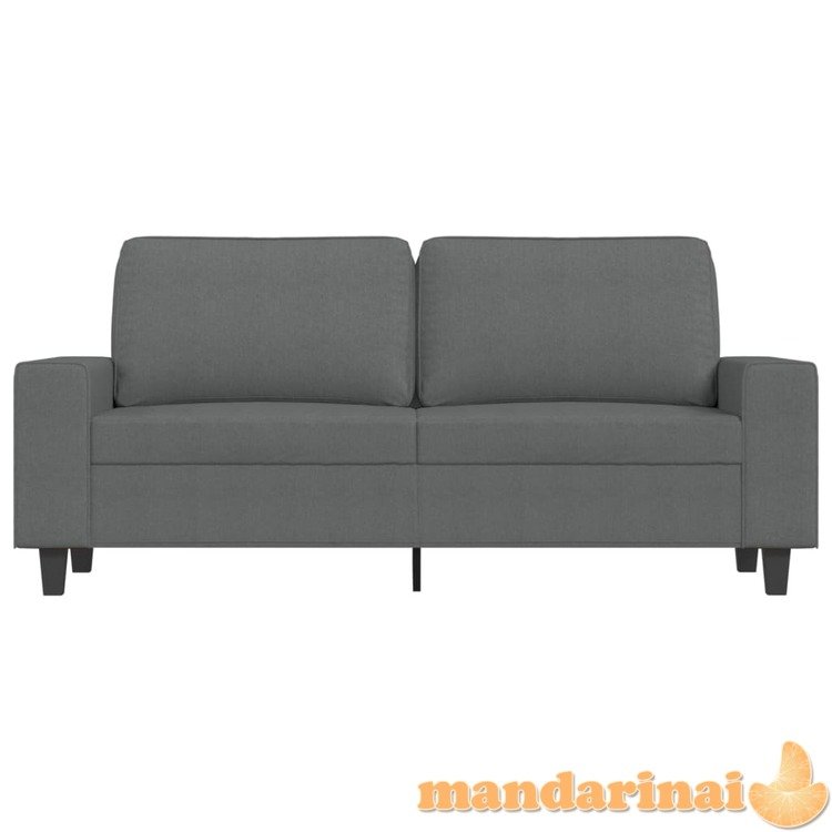 Dvivietė sofa, tamsiai pilkos spalvos, 140cm, audinys