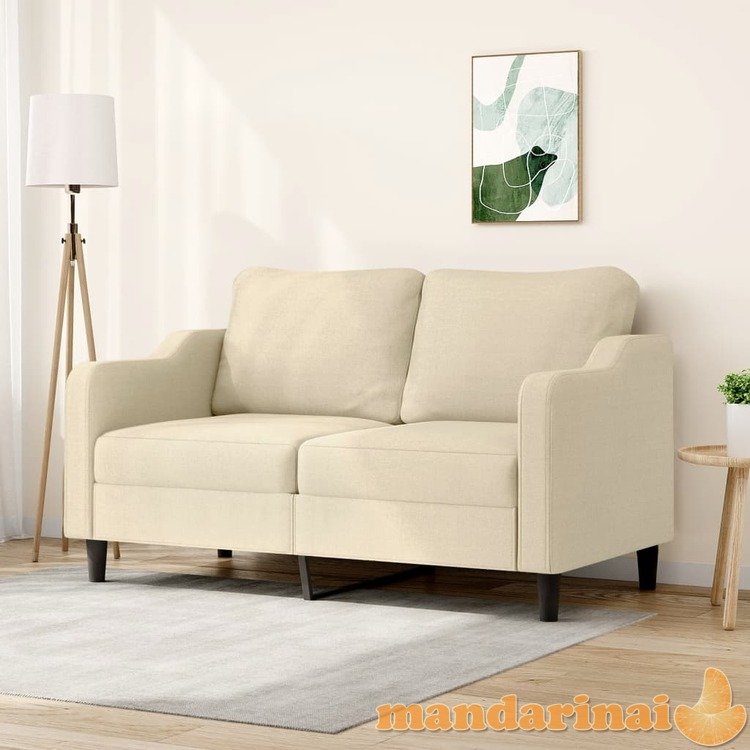 Dvivietė sofa, kreminės spalvos, 140cm, audinys