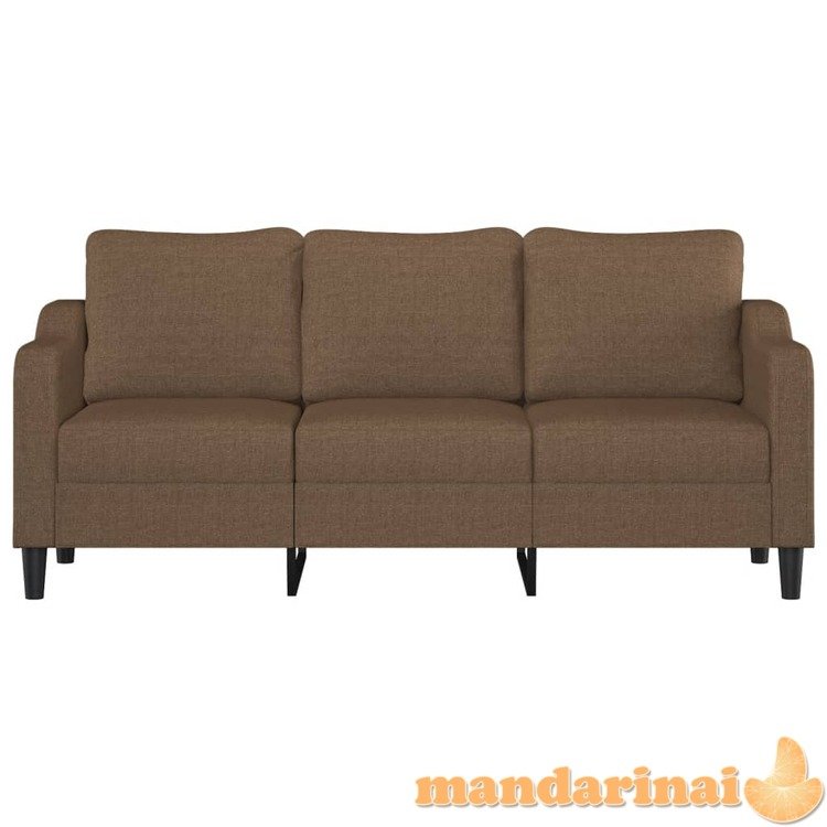 Trivietė sofa, rudos spalvos, 180cm, audinys