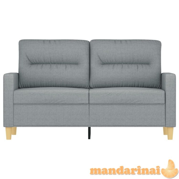 Dvivietė sofa, šviesiai pilkos spalvos, 120cm, audinys