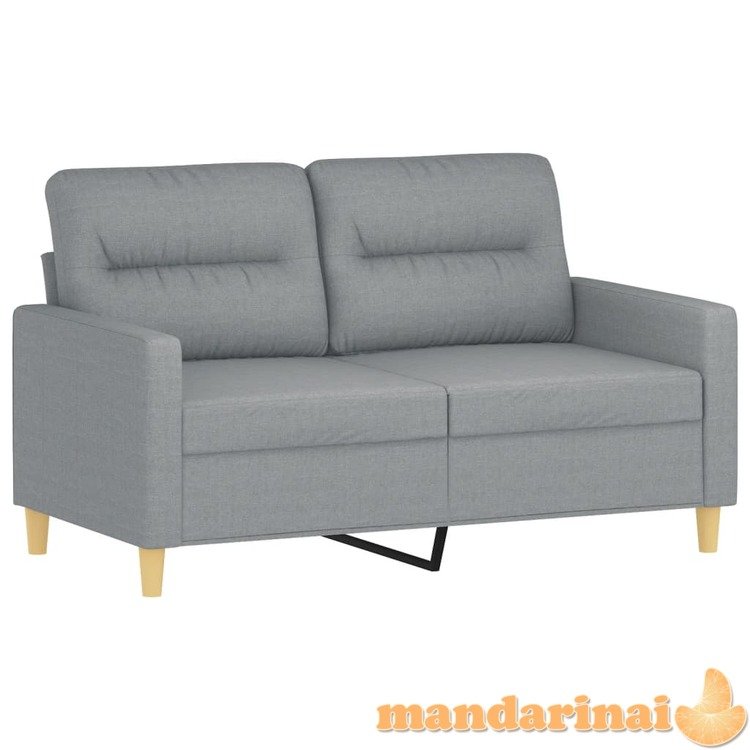 Dvivietė sofa, šviesiai pilkos spalvos, 120cm, audinys