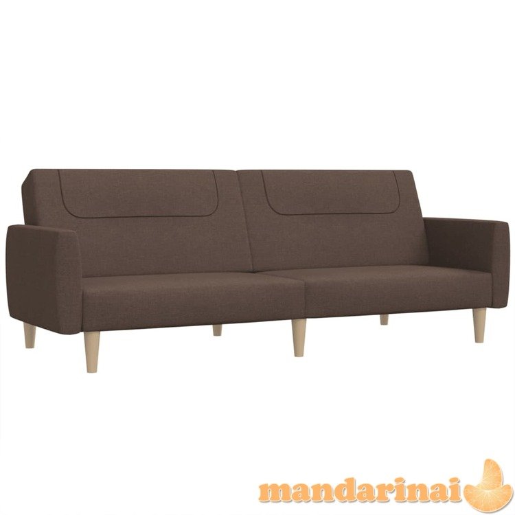 Dvivietė sofa-lova, taupe spalvos, audinys