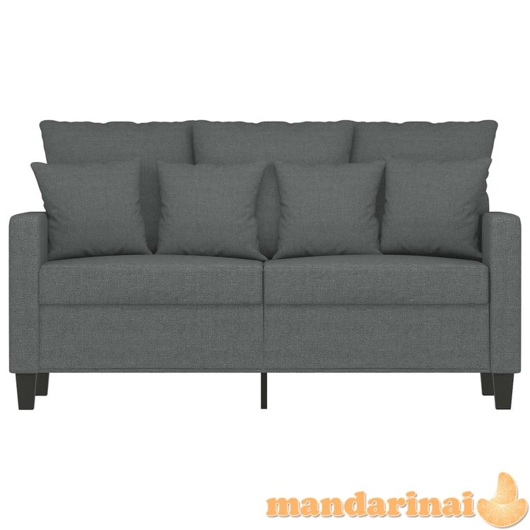 Dvivietė sofa, tamsiai pilkos spalvos, 120cm, audinys