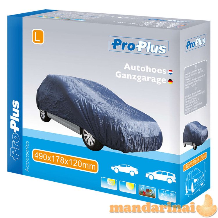 Proplus automobilio uždangalas l, 490x178x120cm, tamsiai mėlynas