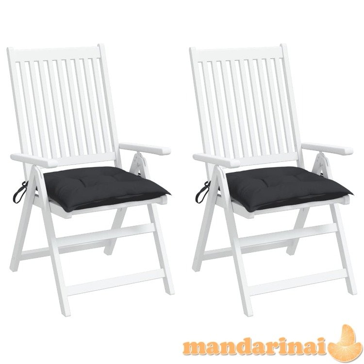 Kėdės pagalvėlės, 2vnt., juodos, 40x40x7cm, oksfordo audinys