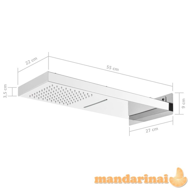 Sieninė dušo galvutė, sidabrinė, nerūdijantis plienas 201