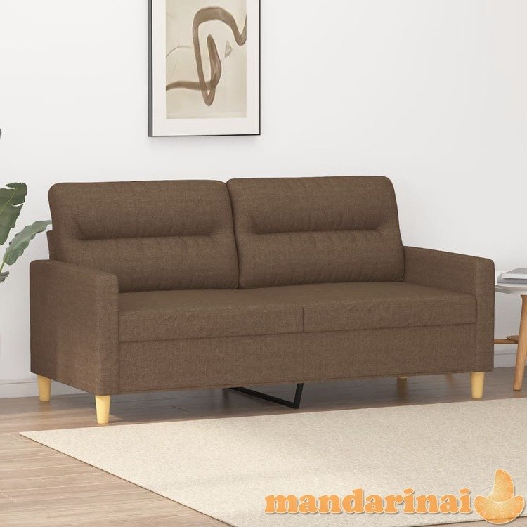 Dvivietė sofa, rudos spalvos, 140cm, audinys