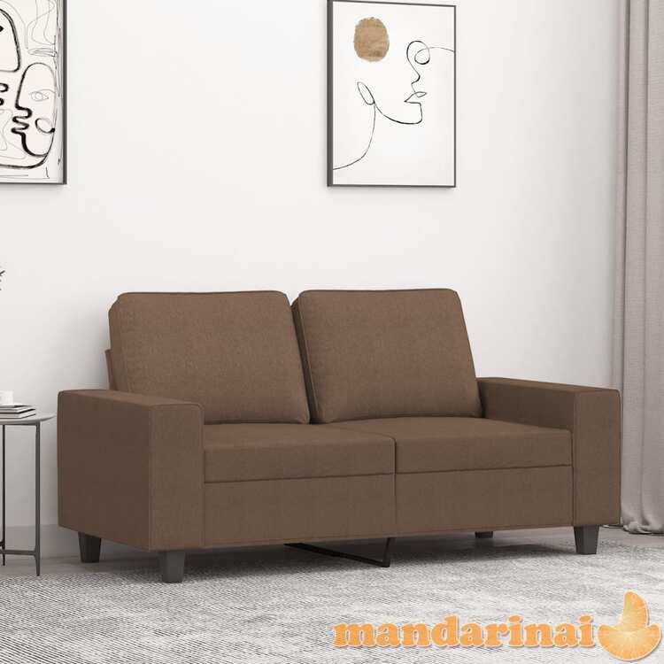 Dvivietė sofa, rudos spalvos, 120cm, audinys