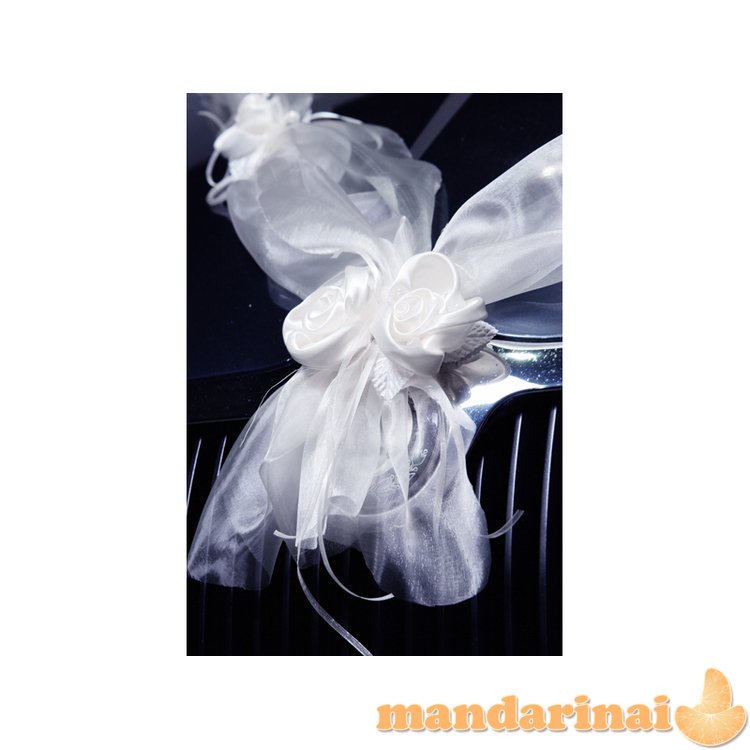 Organza garlands, white, 1.8m (1 pkt / 2 pc.)