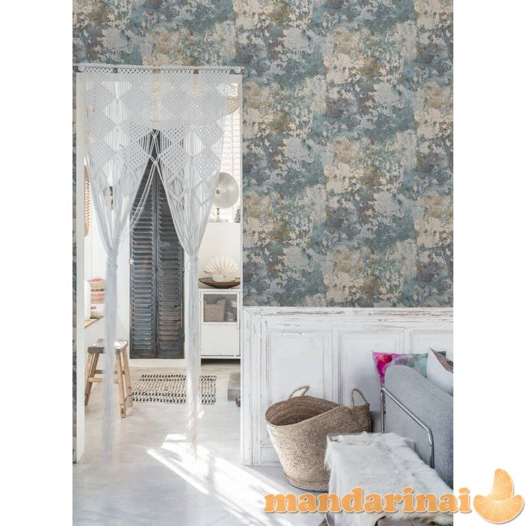 Dutch wallcoverings tapetai, pilki ir žali, betono imitacija