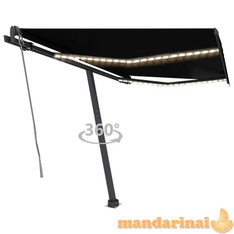 Automatinė markizė su led/vėjo jutikliu, antracito, 350x250cm