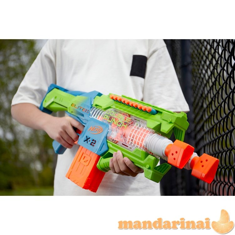 NERF ELITE 2.0 motorizuotas šautuvas DOUBLE PUNCH