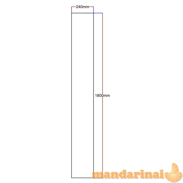 Dušo kabinos šoninis stiklas tiesus 240x1800 grey 3.73.