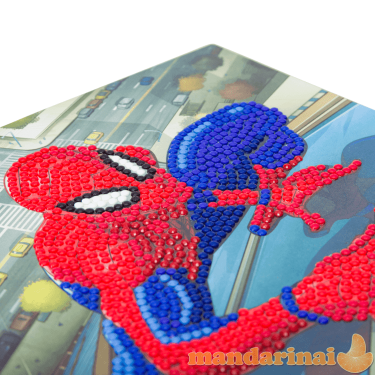 SPIDER-MAN CRYSTAL ART Atvirukas „Žmogus-voras“, 18 x 18 cm