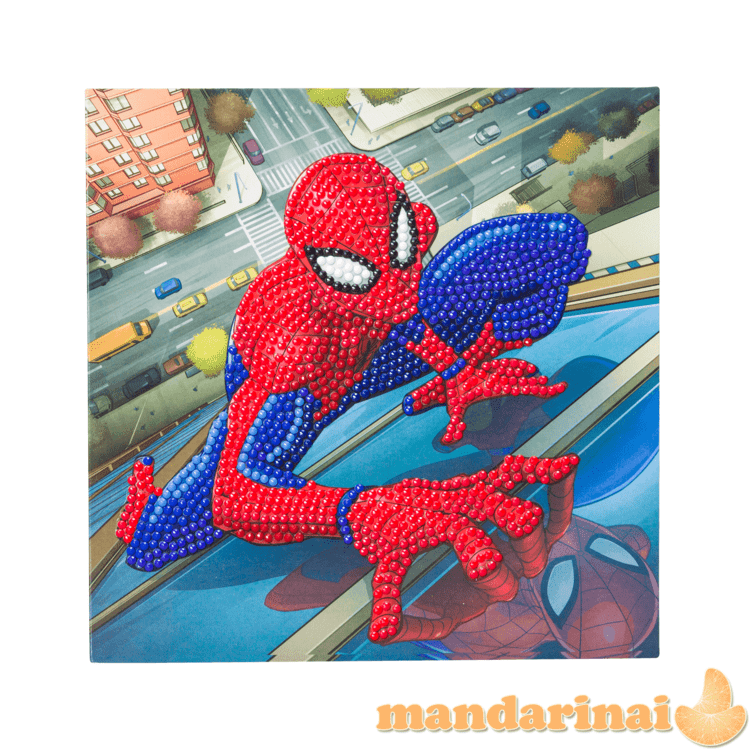 SPIDER-MAN CRYSTAL ART Atvirukas „Žmogus-voras“, 18 x 18 cm