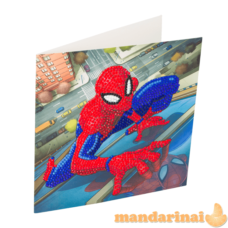 SPIDER-MAN CRYSTAL ART Atvirukas „Žmogus-voras“, 18 x 18 cm