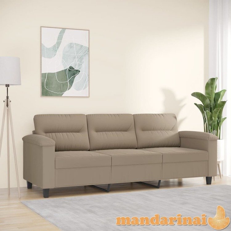 Trivietė sofa, taupe spalvos, 180cm, mikropluošto audinys